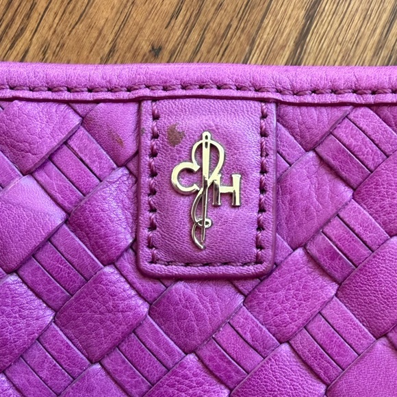 Cole Haan Leather pinkish/purplish Tote. (Missing cross body strap) - Picture 3 of 9